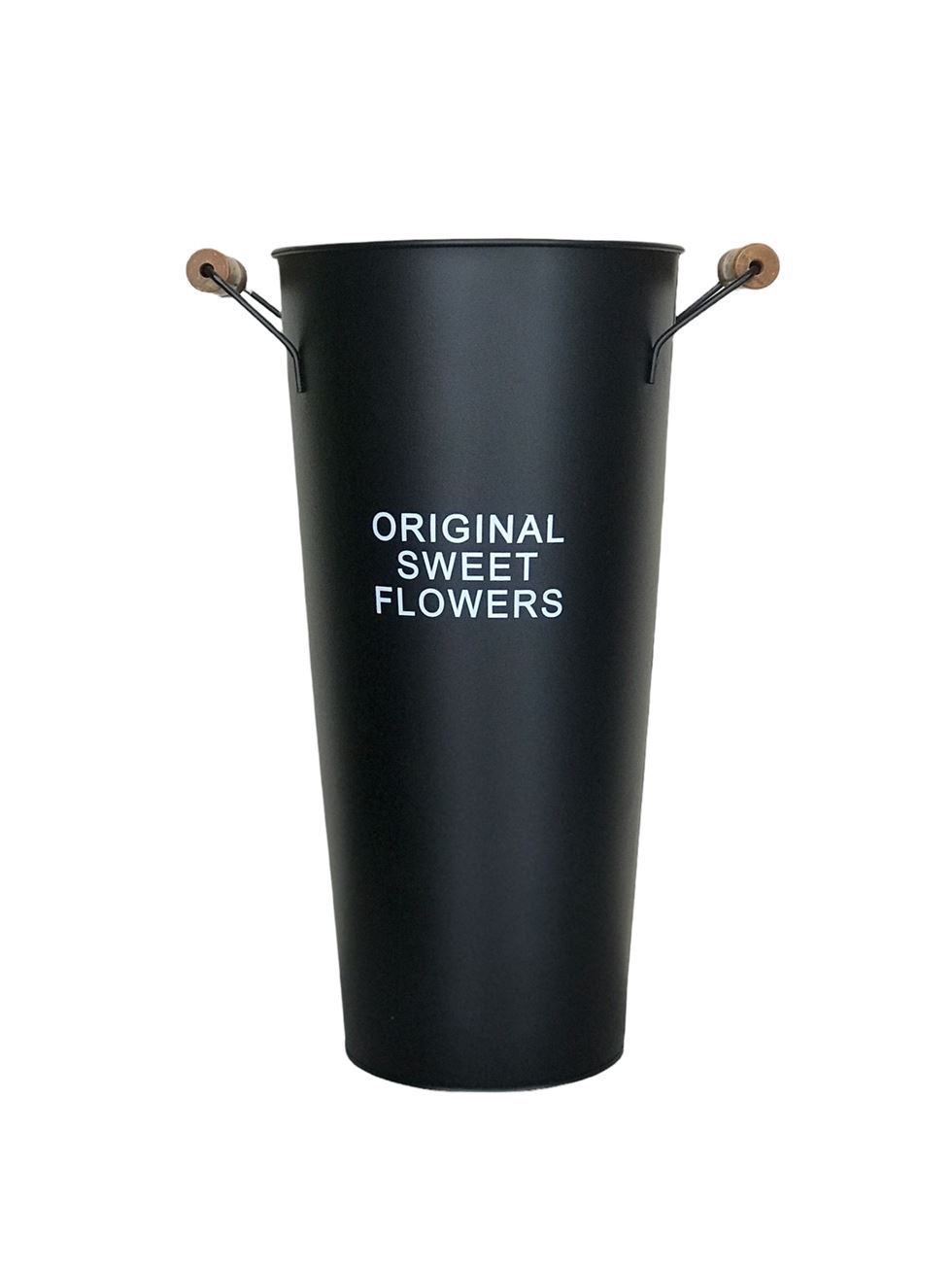 Відро металеве Original Sweet Flowers, середнє, чорне