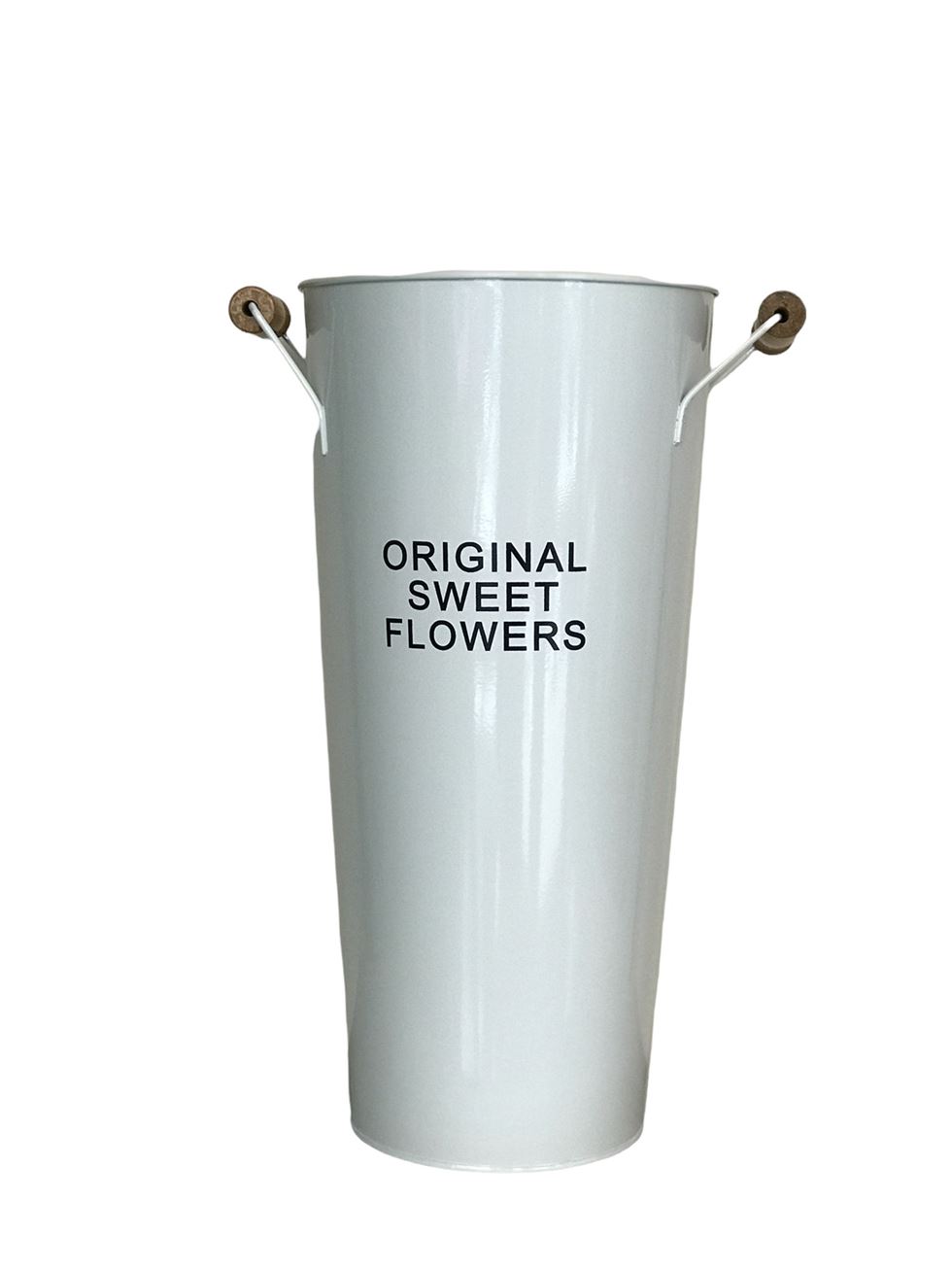 Відро металеве Original Sweet Flowers, середнє, біле