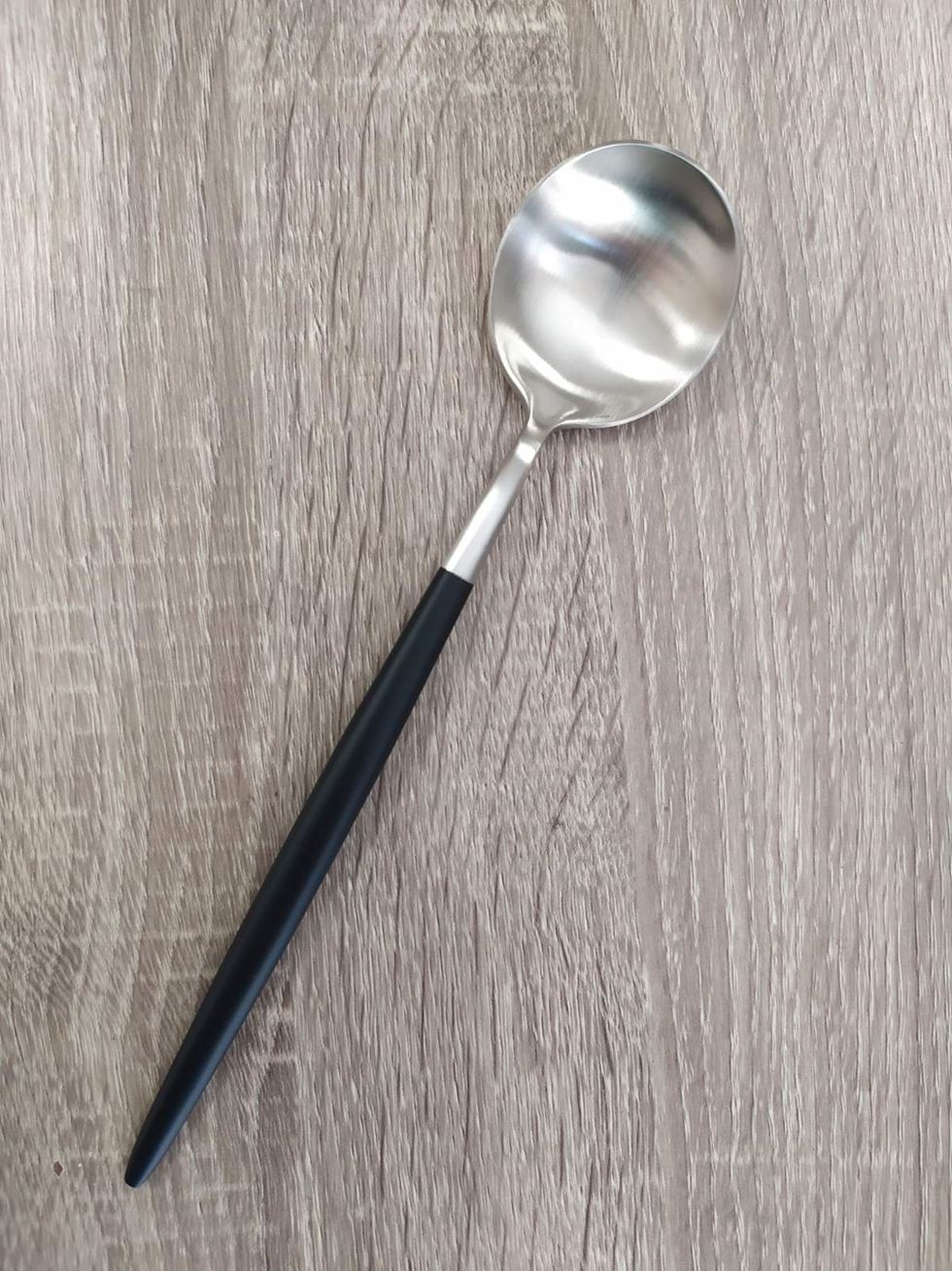 Ложка Столовая, черное + серебро