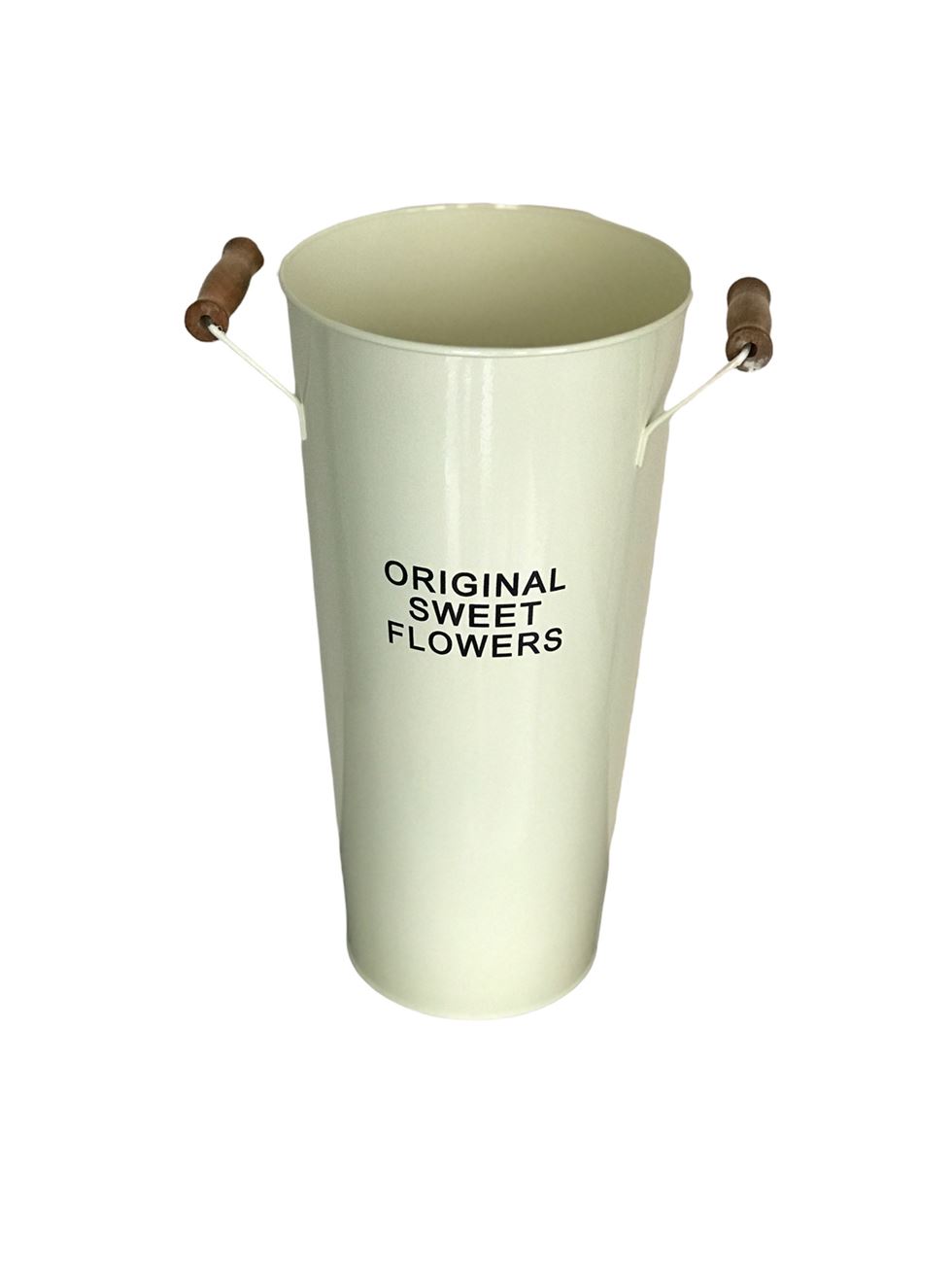 Відро металеве Original Sweet Flowers, середнє, бежеве