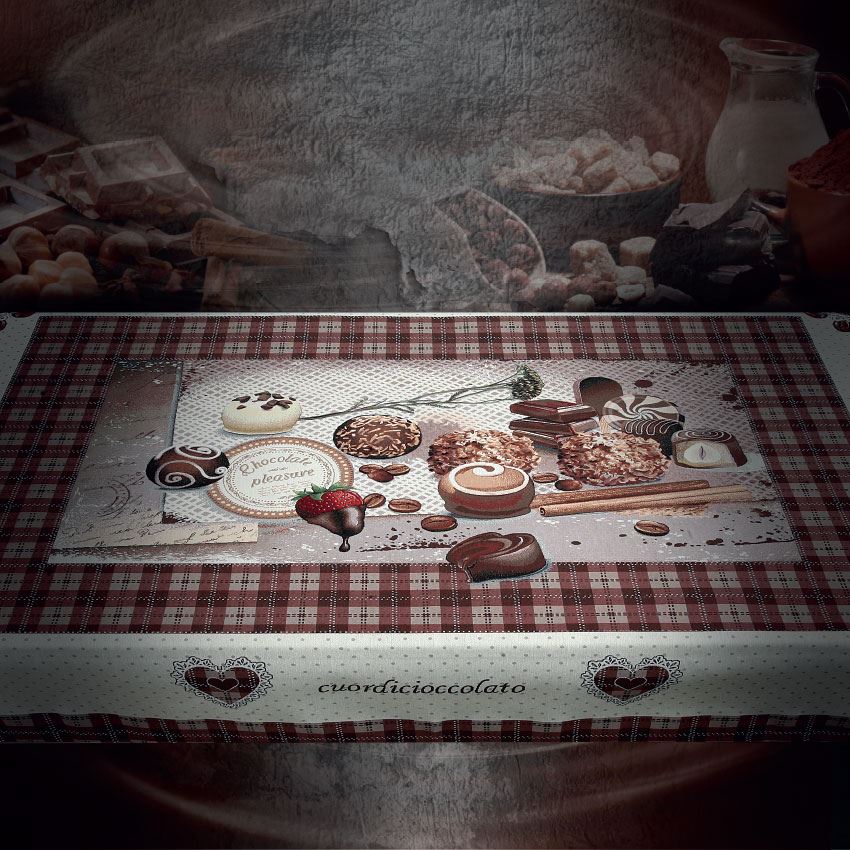 Скатерть гобеленовая коллекция "Cuor Di Cioccolato " 140*260 см