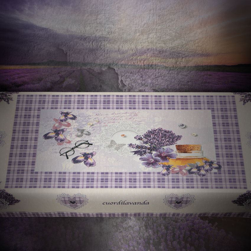 Скатерть гобеленовая коллекция "Cuor di lavanda" 140*220 см
