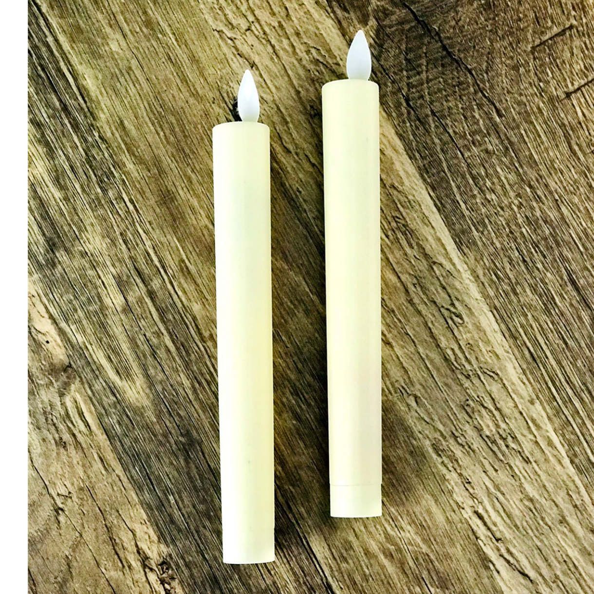 Свічки Набір 2 шт LED з РУХОМ на батарейках Біла  21,2см*2,2 см