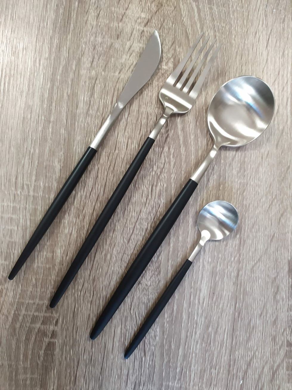 Нож, черное + серебро